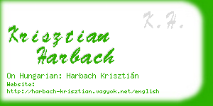 krisztian harbach business card